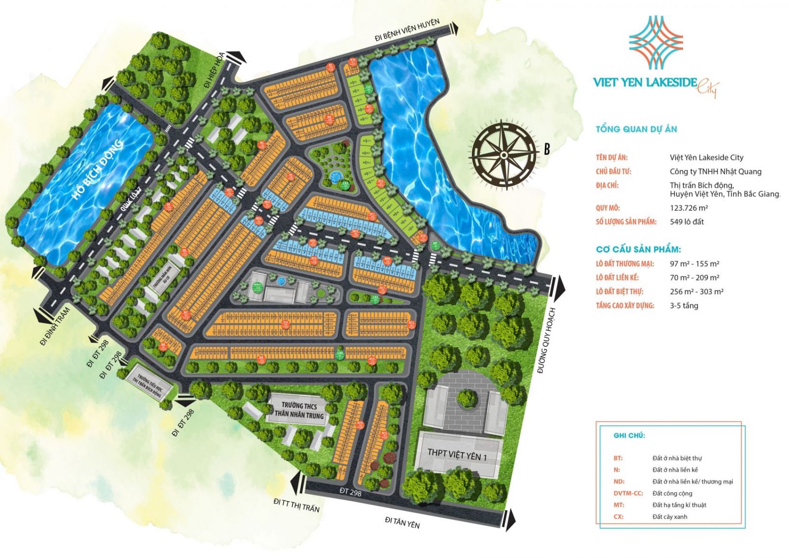 mặt bằng Bích Động Lakeside Việt Yên