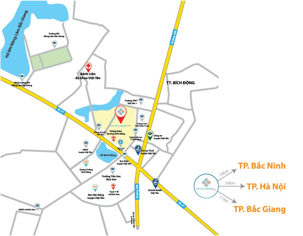 liên kết vùng và vị trí dự án Bích Động Lakdeside