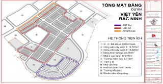 Mặt bằng dự án Việt Yên Riverside